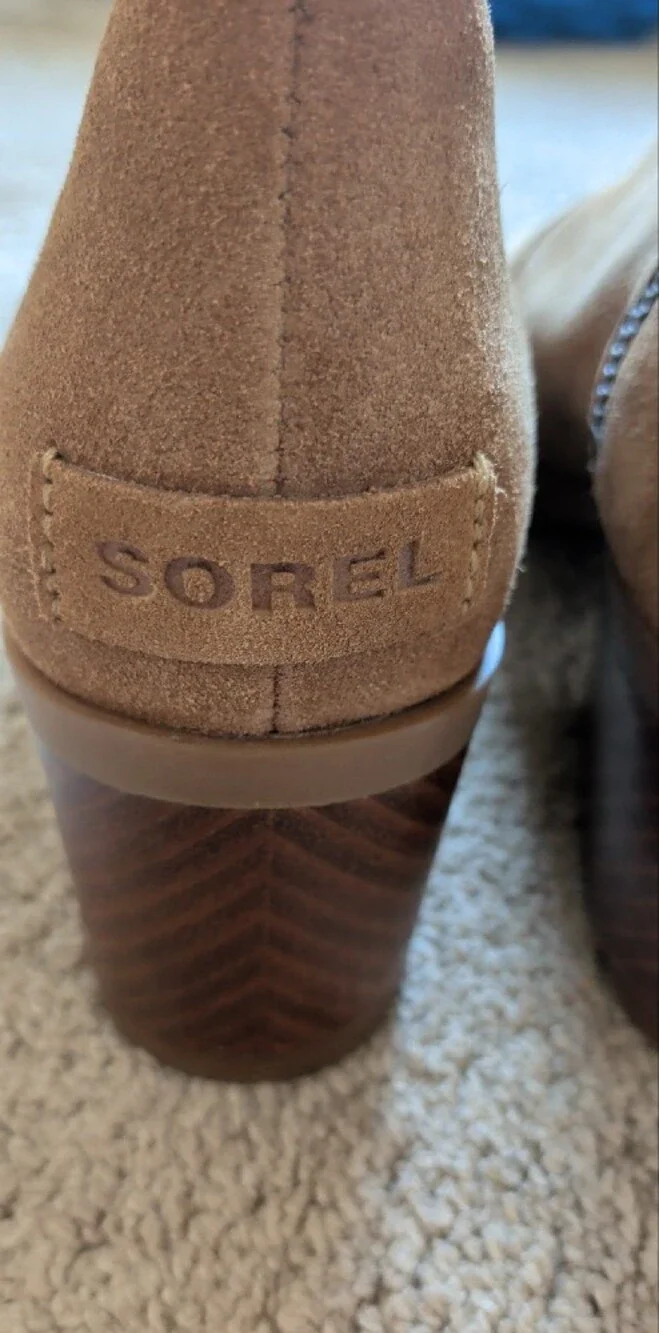 Sorel Cate Booties Tan Suede Size 8.5